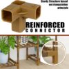 Plant Stand Indoor Outdoor, 11 Tier Reinforced Plant Shelf Tall for Multiple Plants, Large Wood Plant Rack Holder, Garden Shelves, Flower Stand for Living Room Patio Corner - Image 5