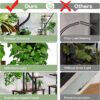 5 Tier Plant Stand Indoor with Grow Lights - Half Heart Shaped Plant Stands for Indoor Plants Multiple, Plant Shelf with 4 Hanging Hooks - Display Stand for Home Decor, Living Room, Balcony - Image 7