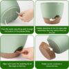 Plant Pots 10/9/8 Inch Self Watering Pots, Set of 3 Plastic Planters with Drainage Holes and Saucers,Plastic Flower Pots,Nursery Planting Pot for Indoor Out Door Plants（Green） - Image 2