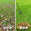 Garden Leaf Rake 64 Inch Adjustable Folding Leaves Rake Tools Metal Rake with Expandable Head from 7-22 Inch Expanding 15 Tines Shrub Rake to Collect Leaf & Poop among Lawn and Yards 1 Pack - Image 7