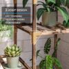 Plant Stand Indoor, Outdoor Wood Plant Stands for Multiple Plants, Plant Shelf Ladder Table Plant Pot Stand for Living Room, Patio, Balcony, Plant Gardening Gift - Image 6