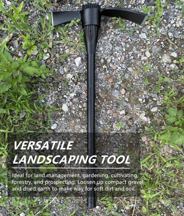 Garden Pick Cutter Mattock, 36" Heavy Duty Pick Axe with Forged Heat Treated Steel Blades Hoe for Weeding, Prying and Chopping, Digging Tool with Fiberglass Handle (5Lb-With 36" Fiberglass Handle) - Image 6