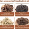 Potting Soil Mix 9Quart, Organic Soil Mix Orchid Bark, Sphagnum Moss and Leca Clay Pebbles for Indoor Plants, Orchid Fertilizer Garden Soil for Root Development, Improve Drainage and Aeration - Image 3