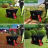 Lawn Drop Spreader, Compost Spreader, Peat Moss Spreader Push-Type Fertilizer Drop Spreaders with Rotate Blades, Push Garden Seeder with Adjustable Drop Rate Metal Mesh Basket for Lawn Feed - Image 7
