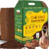 Coco Coir Block Enriched with Plant Food, Organic Coconut Fiber 10 Lb, Low EC, Ph Balanced Coco Peat Substrate, Ideal for Seed Starter, Flowers, Plants, Herbs, Reptile Bedding, Upto 20 Gallons