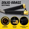PRO 100 FT Garden Hose, 304 Stainless Steel Metal Water Hose 100Ft, Flexible Hose, Kink Free, Ultra Lightweight and Durable, Crush Resistant Fitting, Easy to Coil, 500 PSI - 2023 Model - Image 3