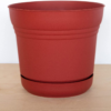 Saturn round Planter with Saucer Tray: 12" - Burnt Red - Durable Plastic Pot, Matte Finish, Removable Saucer, for Indoor & Outdoor Use, Gardening, 3 Gallon Capacity - Image 9