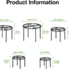 Plant Stands-5 PCS Heavy Duty Flower Pot Stands, Anti-Rust Metal round Shelf, Flower Pot Stands for Room Indoor and Outdoor Courtyard, Gardens. - Image 5