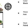Plant Stand Indoor Outdoor 6 Tier 35.5'' Tall Metal Plant Planter Display Storage Shelf for Home Garden Patio Bathroom Office Living Room Balcony Corner(Black) - Image 10