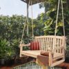 San Jose Teak Wood Double Outdoor Porch Swing, 4 Foot - Image 3