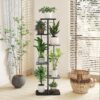 Plant Stand Shelf Indoor Outdoor Waterproof, 6-Tier 7 Potted Heavy Duty Metal Tall Flower Holder for Multiple Corner Display - Image 4