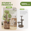 5 Tier Tall Plant Stand Indoor, Corner Wood Plant Shelf with Wheels for Multiple Plants, Tiered Flower Stand for Patio Garden Balcony Living Room Bedroom - Image 2