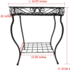 2 Tier 18.7'' Tall Rectangular Metal Plant Stand Rack for Small Pot Plants,Black - Image 7
