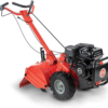 11 Inch Rear Tine Walk behind Rototiller Tiller with Power iven Wheels, ag Stake, Debris Shield, and Counter Rotating Tines, Orange