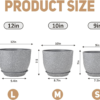 Plant Pots 12 10 9 Inch Set of 3, Flower Pots with Multi Mesh Drainage Holes, Large Planters for Indoor Outdoor Garden Plants and Flowers (Gray) - Image 2