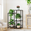 Plant Stand Indoor Outdoor Metal Plant Shelf 3 Tiers 5 Potted Corner Flower Rack for Living Room Patio Garden Balcony, Black (3 Tier-Black) - Image 2