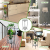 Plant Stand Indoor Outdoor 2 Tier 27" Tall Metal Potted Holder Rack Flower Pot Stand Heavy Duty Plant Shelf Rustproof Iron Multiple Plant round Supports Rack for Planter Corner Garden Balcony Patio - Image 5