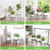 Plant Stands-5 PCS Heavy Duty Flower Pot Stands, Anti-Rust Metal round Shelf, Flower Pot Stands for Room Indoor and Outdoor Courtyard, Gardens. - Image 3