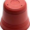 Saturn round Planter with Saucer Tray: 12" - Burnt Red - Durable Plastic Pot, Matte Finish, Removable Saucer, for Indoor & Outdoor Use, Gardening, 3 Gallon Capacity - Image 3