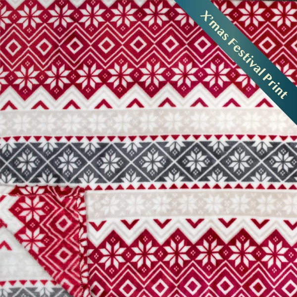 Christmas Throw Blanket | Holiday Christmas Red Fleece Blanket | Soft, Plush, Warm Winter Cabin Throw, 50X60 (Red Snowflakes) - Image 3