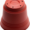 Saturn round Planter with Saucer Tray: 12" - Burnt Red - Durable Plastic Pot, Matte Finish, Removable Saucer, for Indoor & Outdoor Use, Gardening, 3 Gallon Capacity - Image 2
