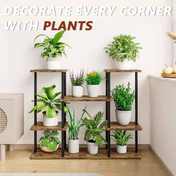 Plant Stand Indoor Corner Tiered Metal Plant Organizer 6 Tier 14 Pot - Image 5