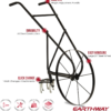 6500 High Wheel Tubular High Wheel Cultivator with Comfort Handle with 3- Position Adjustable, Quick Change Implements, and 24 Inch Steel Wheel - Image 6