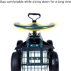Garden Cart with Steerable Seat and Wheels - Rolling Work Seat with Telescopic Handle and Tool Storage, 330Lbs Heavy Duty Scooter - Image 6