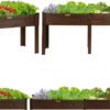 2-Way Raised Garden Bed Kit with Detachable Legs,47 * 23 * 31In Spliceablewood Raised Planter Raised Garden Boxes Outdoor for Vegetables Flower Herb Patio (Brown)… - Image 2