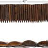 Garden Wooden Short Fence Burnt Wood Finish Outdoor Landscape Edging Flexible Decorative Border - Tree Fence - Spring Garden & Yard Maintenance - 7.9'' H X 42'' L - K619A05 - Image 2
