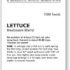 Heatwave Blend Lettuce Seeds 1000 Seeds - Image 5