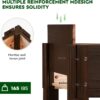 2-Way Raised Garden Bed Kit with Detachable Legs,47 * 23 * 31In Spliceablewood Raised Planter Raised Garden Boxes Outdoor for Vegetables Flower Herb Patio (Brown)… - Image 3