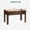 2-Way Raised Garden Bed Kit with Detachable Legs,47 * 23 * 31In Spliceablewood Raised Planter Raised Garden Boxes Outdoor for Vegetables Flower Herb Patio (Brown)… - Image 7