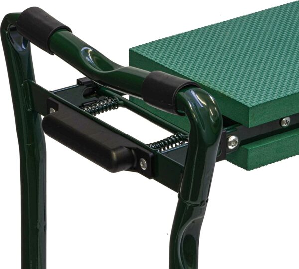 Heavy Duty Garden Kneeler and Bench Stool Seat for Men Women & Seniors, Includes EVA Foam Pad Knee Protectant with Added Safety Locks, plus Pair of Gardening Gloves, 4 Digging Tools & 2 Bags - Image 8