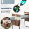 Garden Stool 10.2" Width, Garden Kneeler and Seat Load Cap 350 Lbs, Heavy Duty Gardening Stool with Extra Kneeling Pad, 2 Tool Pouches, Claw Gloves, Gift for Women Seniors, Brown - Image 7