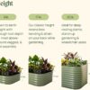 Raised Garden Bed Kit, 17" Tall 4 in 1 Modular Metal Raised Garden Beds Kit, Metal Planter Box for Vegetables, Flowers, Herbs, Sky Blue - Image 7