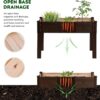 2-Way Raised Garden Bed Kit with Detachable Legs,47 * 23 * 31In Spliceablewood Raised Planter Raised Garden Boxes Outdoor for Vegetables Flower Herb Patio (Brown)… - Image 4