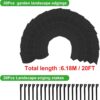 20PCS Garden Edging Border No Dig Landscape Edging Lawn Garden Fence Edgings Decorative Landscape Border 20Ft Landscaping Edging with 20 Stakes for Lawn Garden Flower Bed,The Yard,Lawn Edging（Black - Image 7