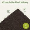 Recycled Rubber Walkway | Natural Looking Permanent Mulch Pathway Solution and Plants Vegetables & Flower Garden Barrier | Garden Edging Border Mat - 8' X 2' - Image 4
