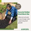 Recycled Rubber Walkway | Natural Looking Permanent Mulch Pathway Solution and Plants Vegetables & Flower Garden Barrier | Garden Edging Border Mat - 8' X 2' - Image 5