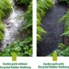 Recycled Rubber Walkway | Natural Looking Permanent Mulch Pathway Solution and Plants Vegetables & Flower Garden Barrier | Garden Edging Border Mat - 8' X 2' - Image 7