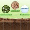 2 Pcs 10 Ft X 6.3 Inch Natural Mulch Roll Coconut Fiber Mulch Mat Edging for Landscaping Thick Mulch for Garden Weed Barrier with 30 U Shaped Steel Stakes and Protective Gloves for Vegetables - Image 5