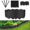 20PCS Garden Edging Border No Dig Landscape Edging Lawn Garden Fence Edgings Decorative Landscape Border 20Ft Landscaping Edging with 20 Stakes for Lawn Garden Flower Bed,The Yard,Lawn Edging（Black