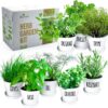 Deluxe Herb Garden Kit - 8 Variety Herbs for Indoor & Outdoor – Get Growing with Pots, Potting Soil for Window Herb Garden. (8 Set Deluxe Herb Kit)