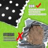 10 Pack Black Embossed Plastic Film with Planting Holes 33 X 3 Ft Plastic Mulch Garden Grass Control Barrier Film Weed Barrier Gardening Farming Landscape Sheeting - Image 7