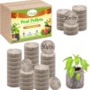 50 Pcs 30Mm Seed Starter Peat Pellets Pods for Seedlings- Compressed Seed Starting Pellets Seed Starter Pods Plugs Soil Peat Pods for Starting Seeds, Garden Planting Herb Flower Vegetables