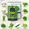 Herb Garden Kit Indoor Herb Starter Kit - 10 Variety Herbs with Complete Herb Growing Kit - Kitchen Window Herb Garden - Unique Gardening Gifts for Women & Men - Image 2