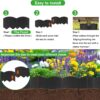 20PCS Garden Edging Border No Dig Landscape Edging Lawn Garden Fence Edgings Decorative Landscape Border 20Ft Landscaping Edging with 20 Stakes for Lawn Garden Flower Bed,The Yard,Lawn Edging（Black - Image 2