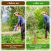 Natural Mulch for Landscaping 120" X 6.3", Coconut Fiber Mulch Mat Roll with 16 U-Shaped Steel Stakes, Garden Edging Border Mat Natural Looking Permanent Mulch Barrier for Plants Vegetables & Flowers - Image 5