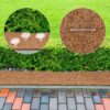 2 Pcs 10 Ft X 6.3 Inch Natural Mulch Roll Coconut Fiber Mulch Mat Edging for Landscaping Thick Mulch for Garden Weed Barrier with 30 U Shaped Steel Stakes and Protective Gloves for Vegetables - Image 3